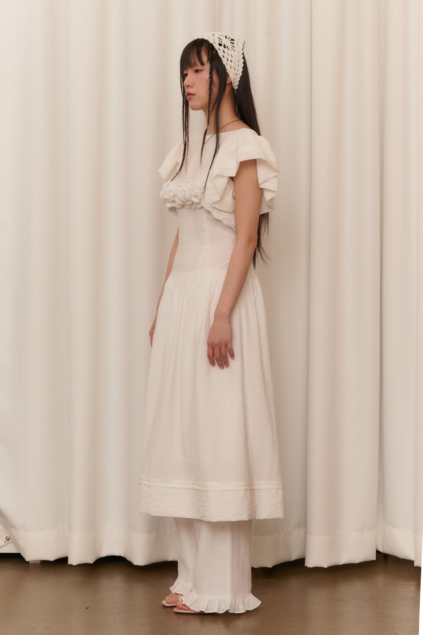 Flirting Picnic Dress (White)