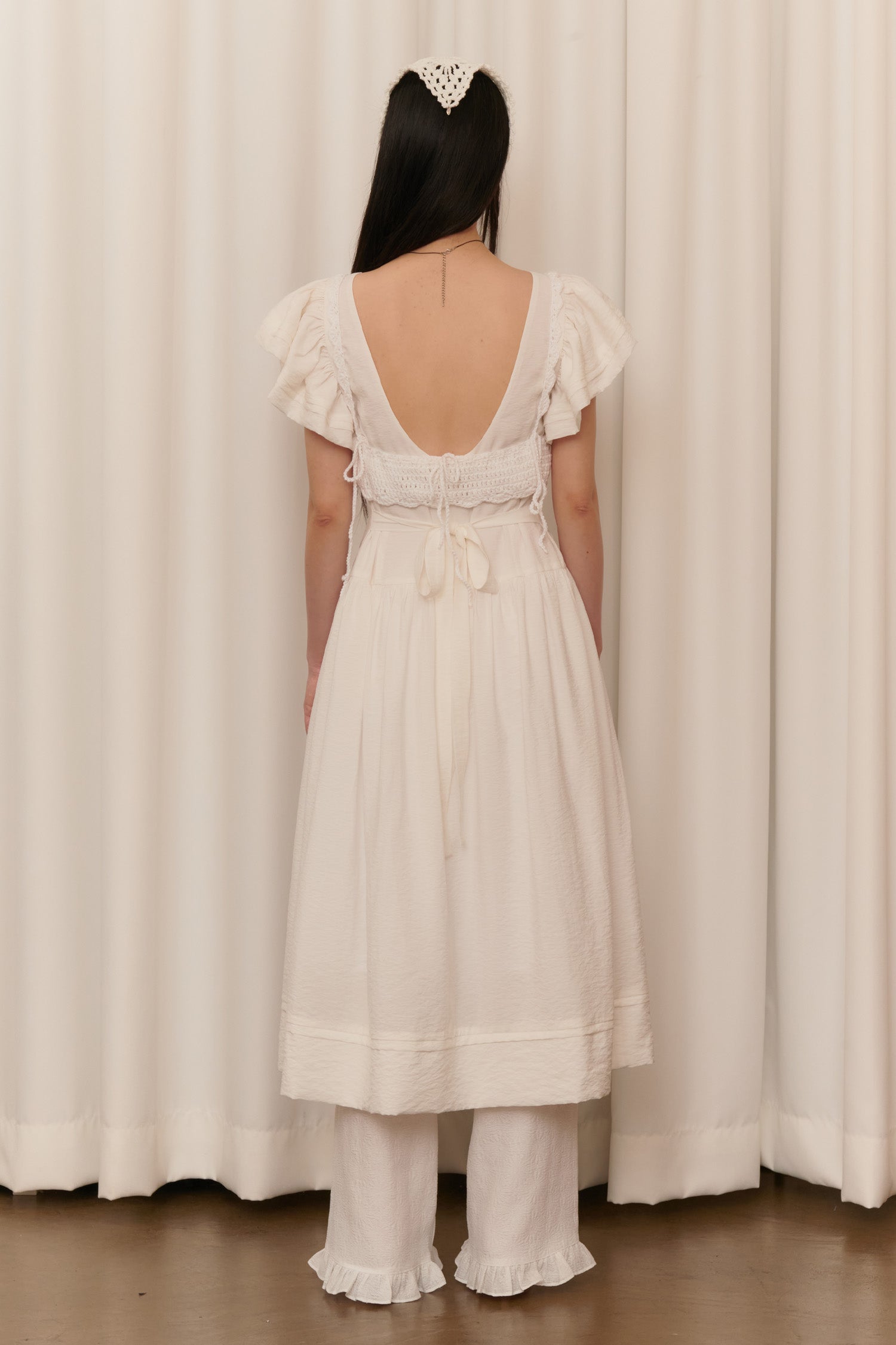 FLIRTING PICNIC DRESS_WHITE