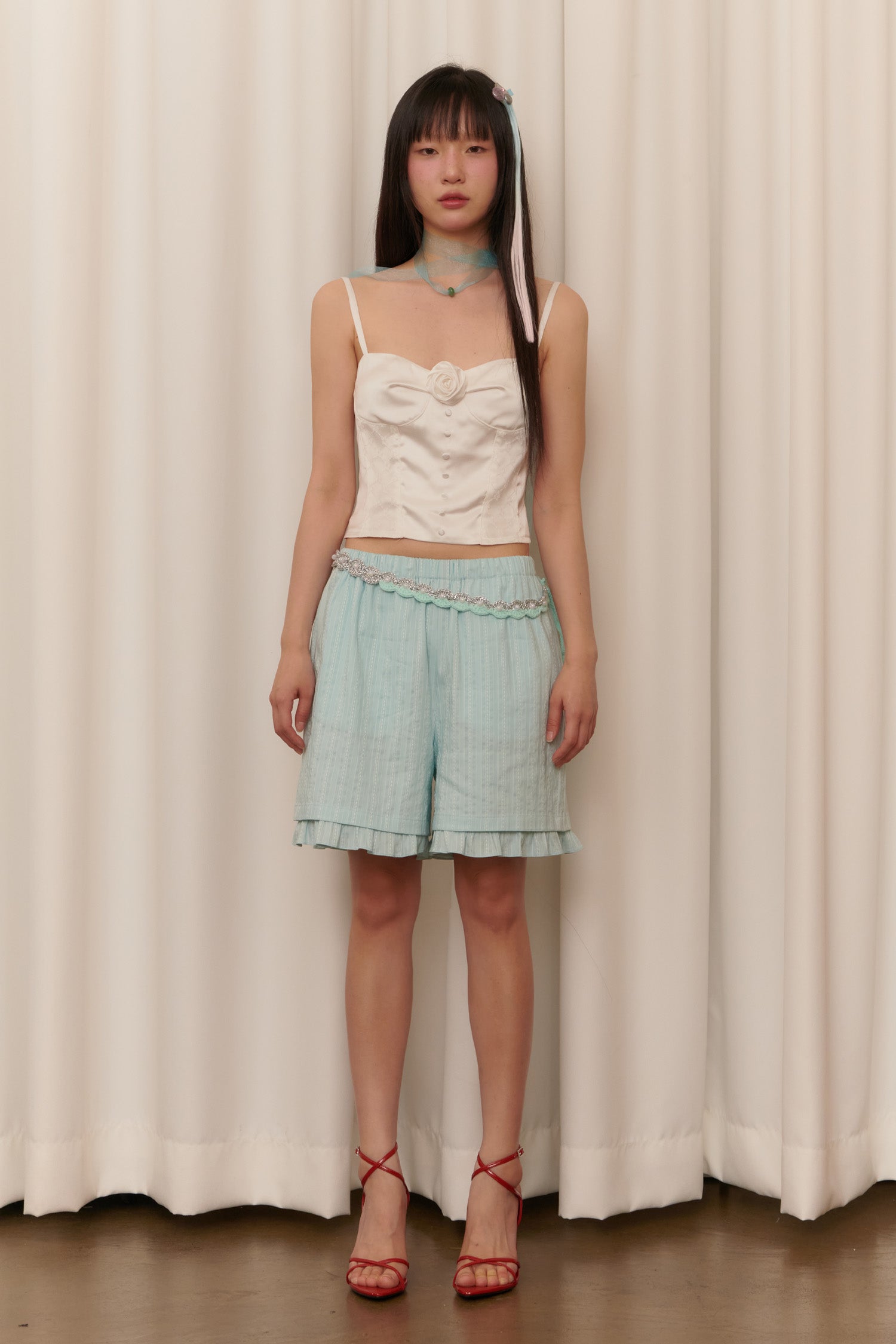 BABY DOLL BERMUDA SHORTS_MINT