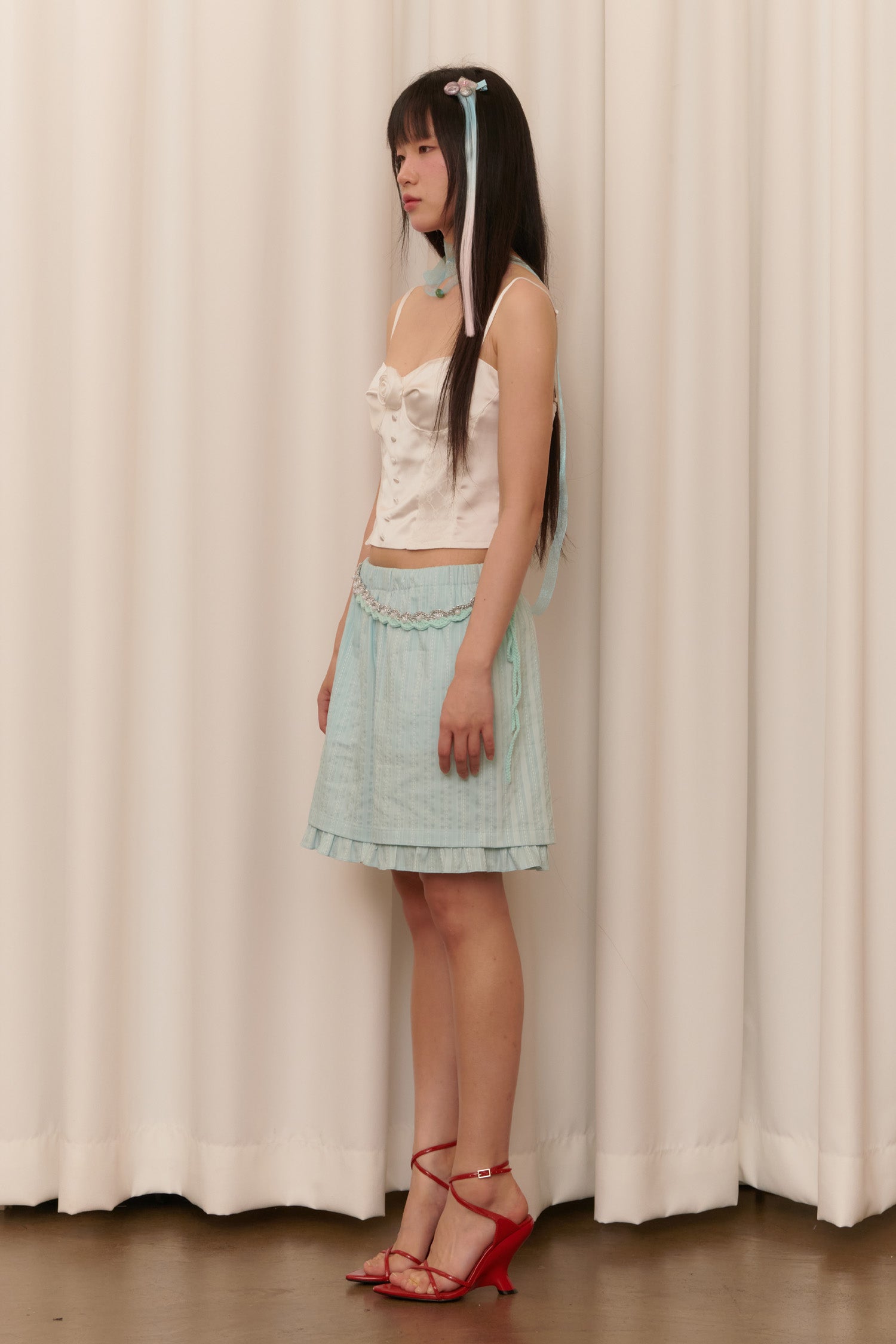 SILKY ROSE CORSET BUSTIER_WHITE