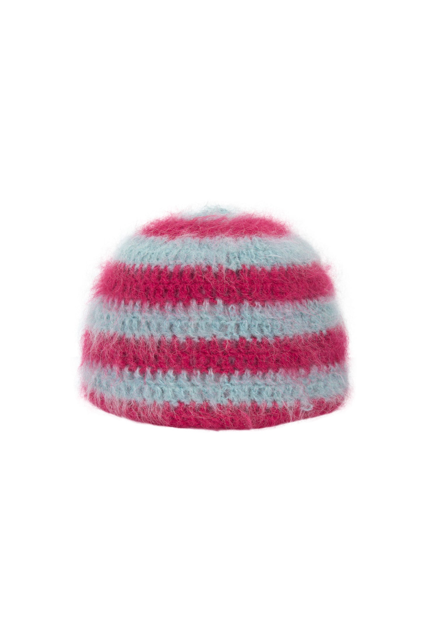 Crochet Mohair Star Beanie (Pink)