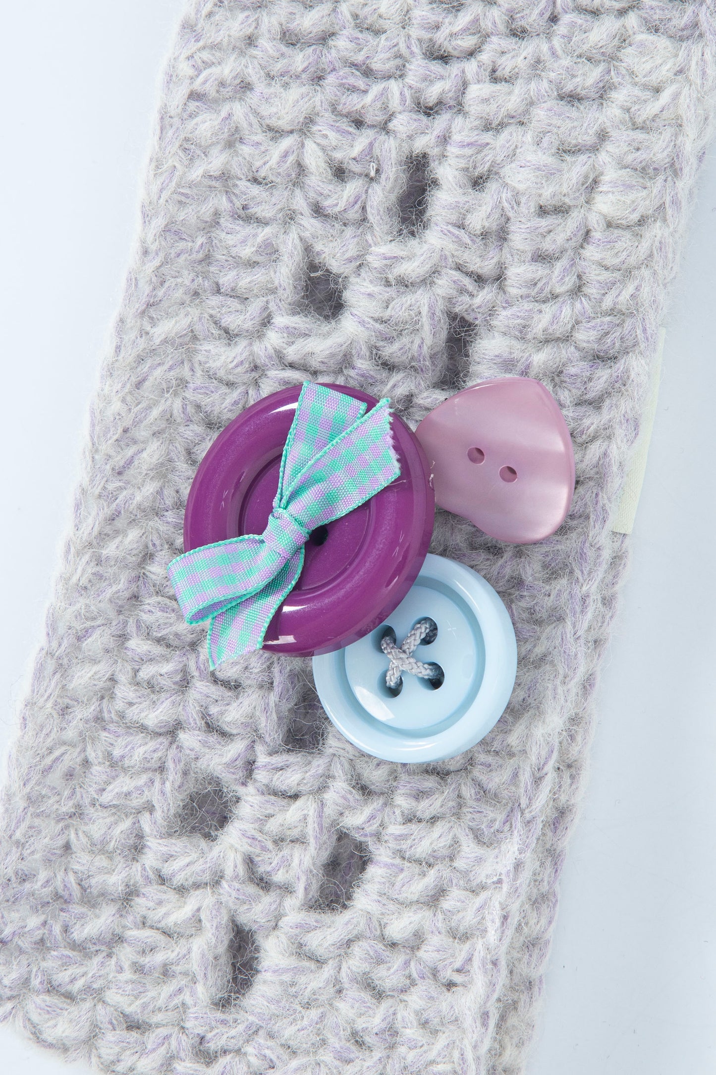 Buttons Alpaca Head Band (Lavender)