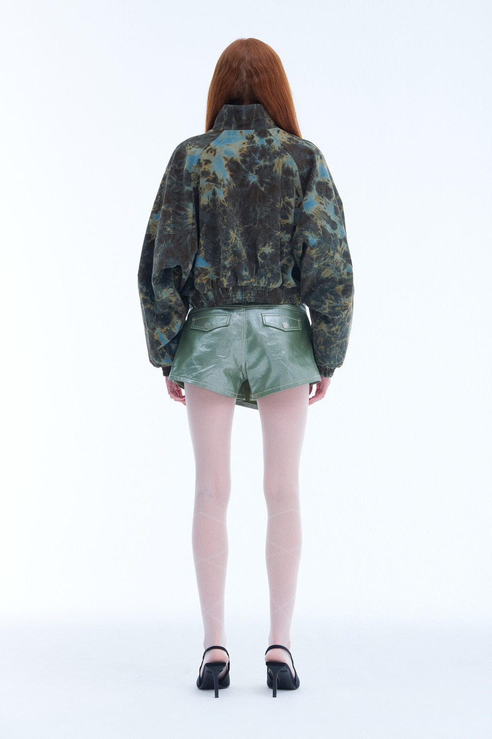 Tie-Dyed Corduroy Crop Jumper (Khaki)