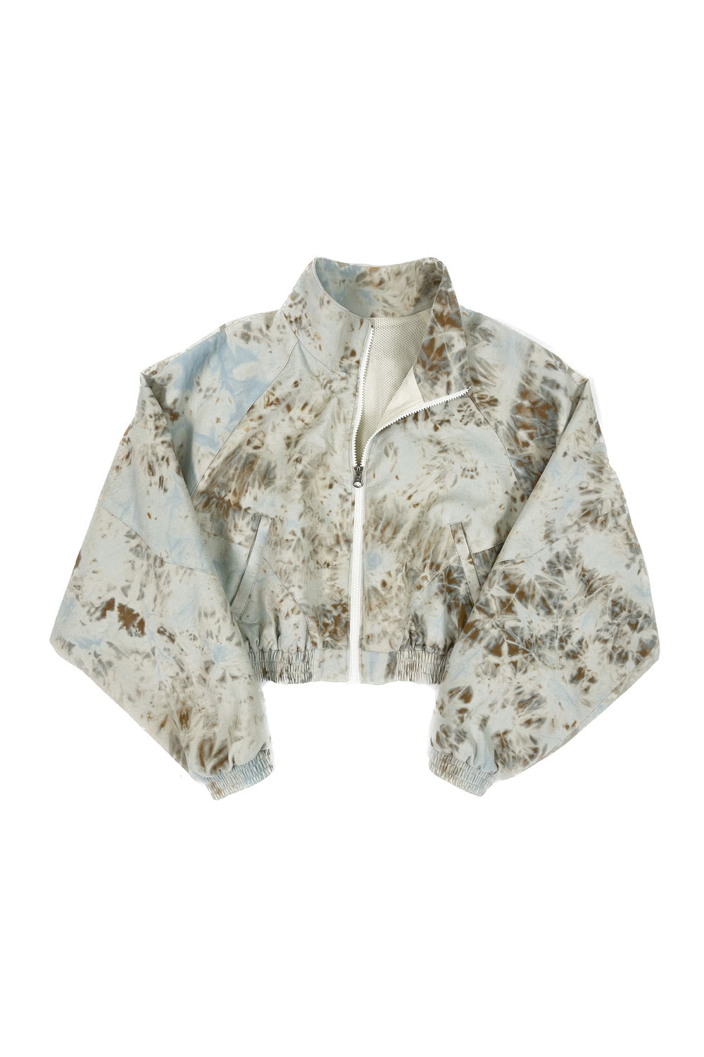 Tie-Dyed Corduroy Crop Jumper (Light Blue)