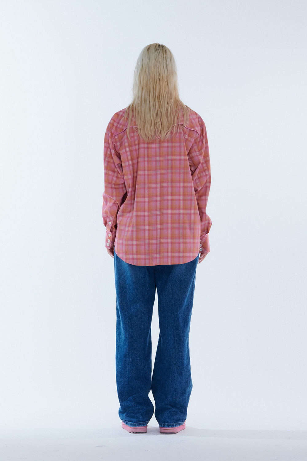 Check Pattern Western Shirts (Pink)