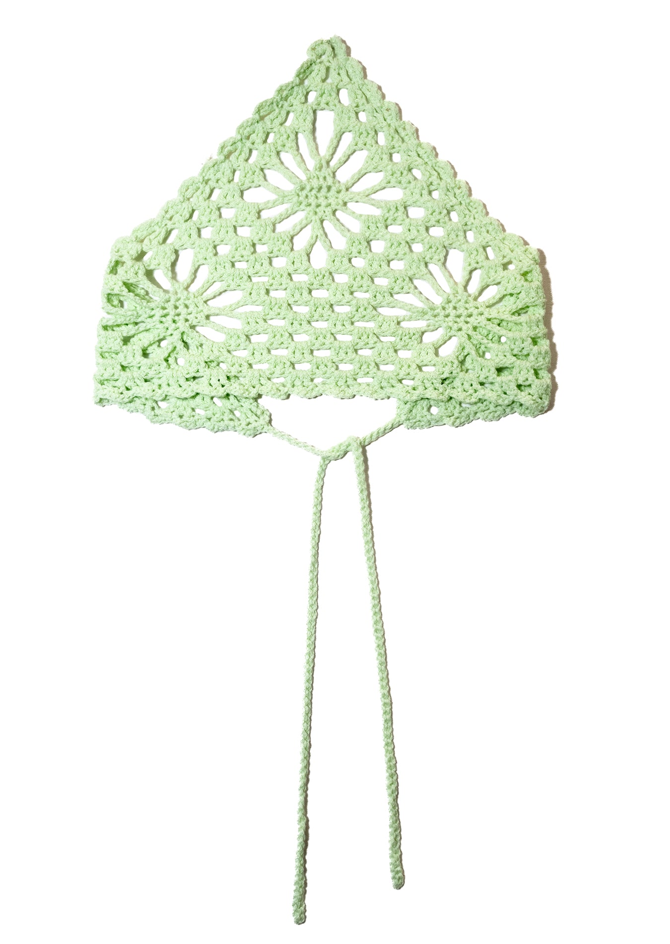 COTTON CROCHET BANDANA_GREEN