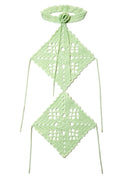 Cotton Crochet Leg Warmer (Green)