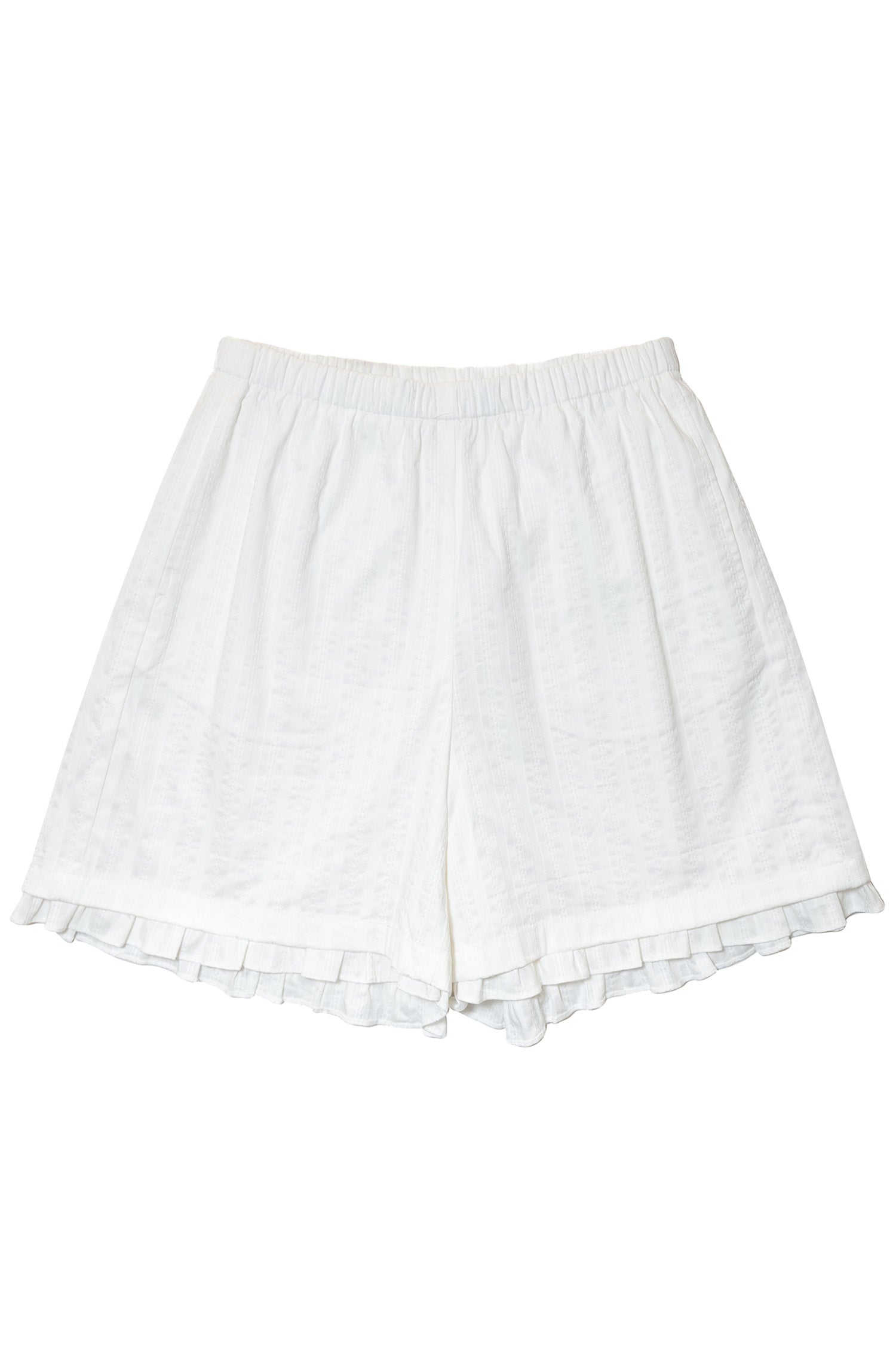 BABY DOLL BERMUDA SHORTS_WHITE