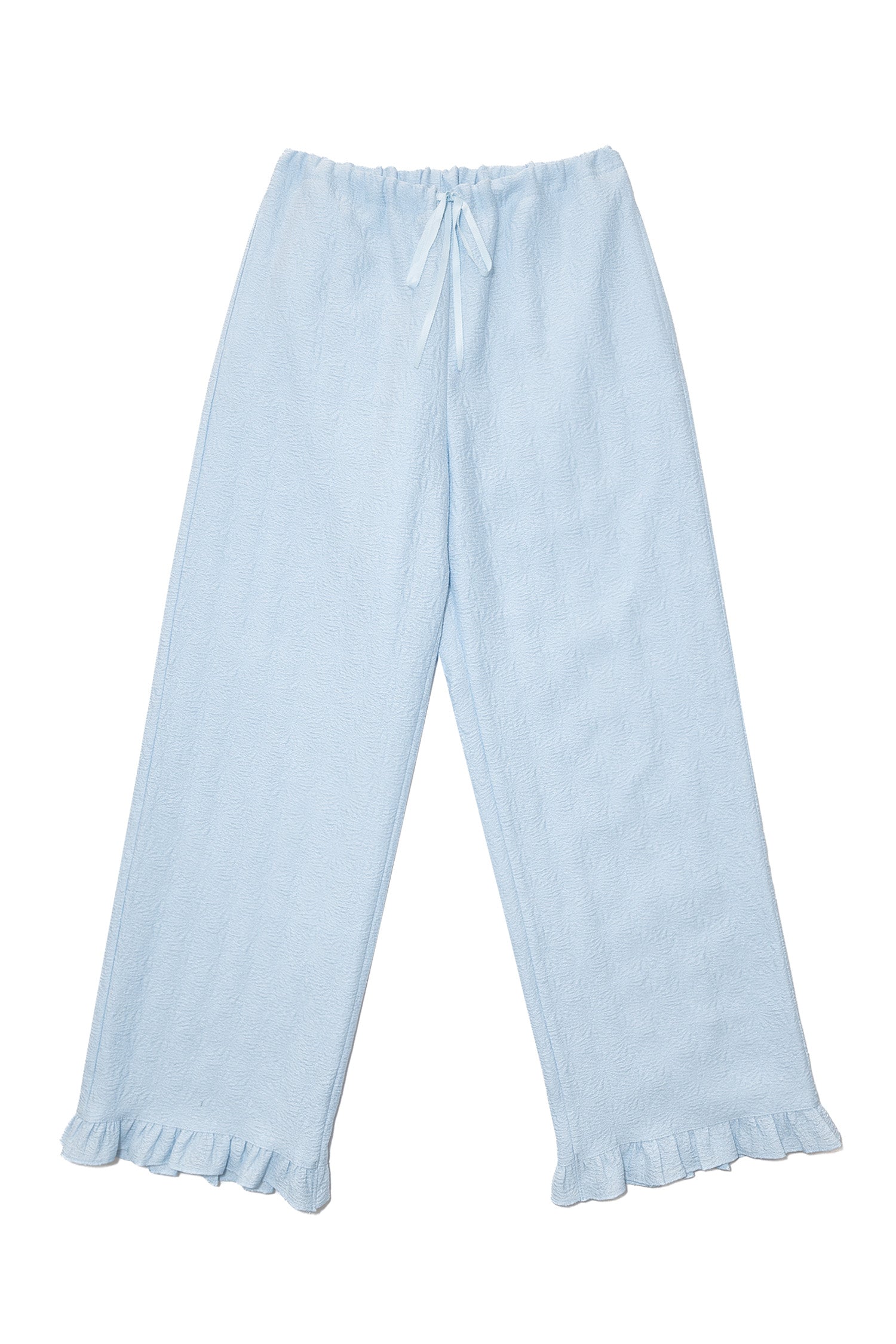 FLOWER JACQUARD SUMMER PANTS_LIGHT BLUE