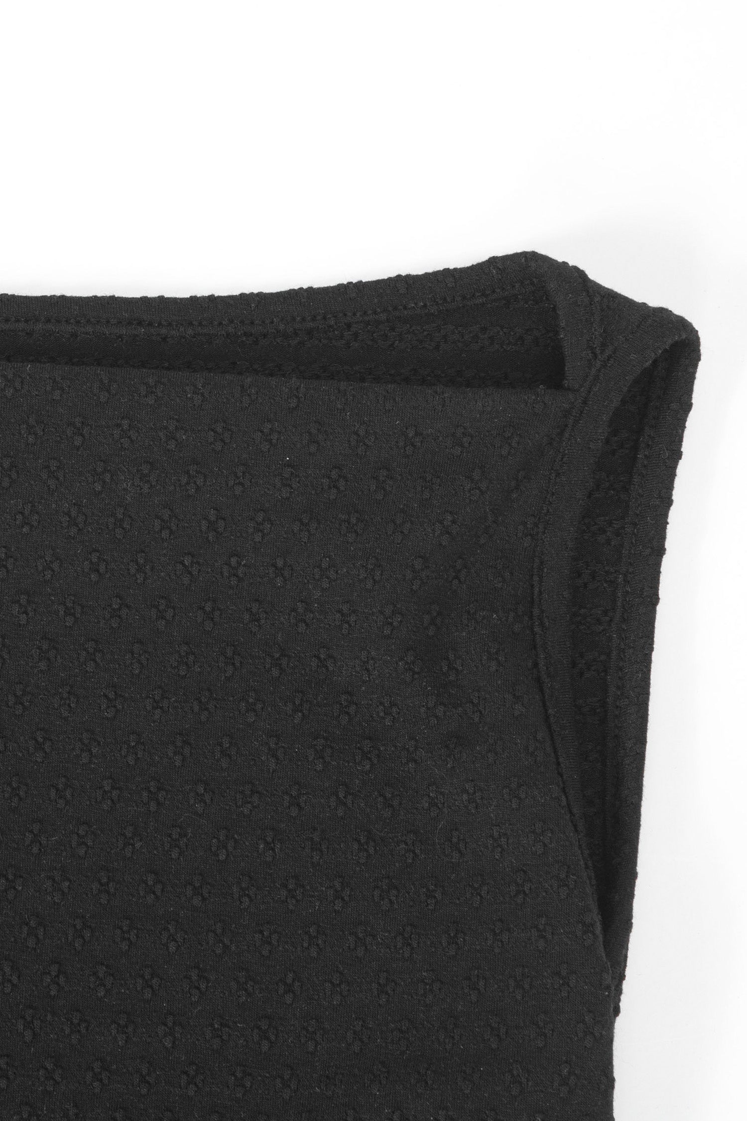 BUBBLE HEM MINI DRESS_BLACK