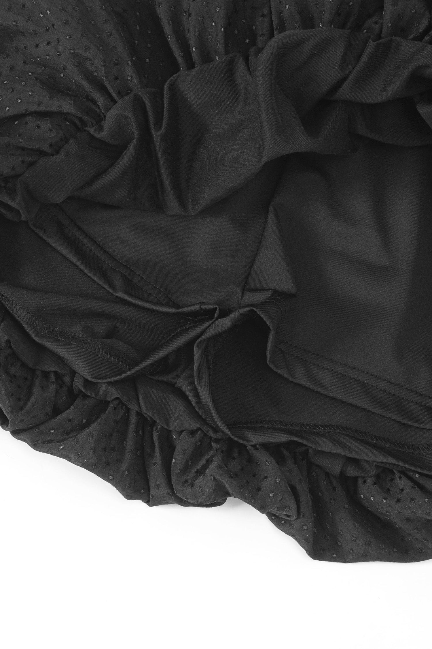 BUBBLE HEM MINI DRESS_BLACK