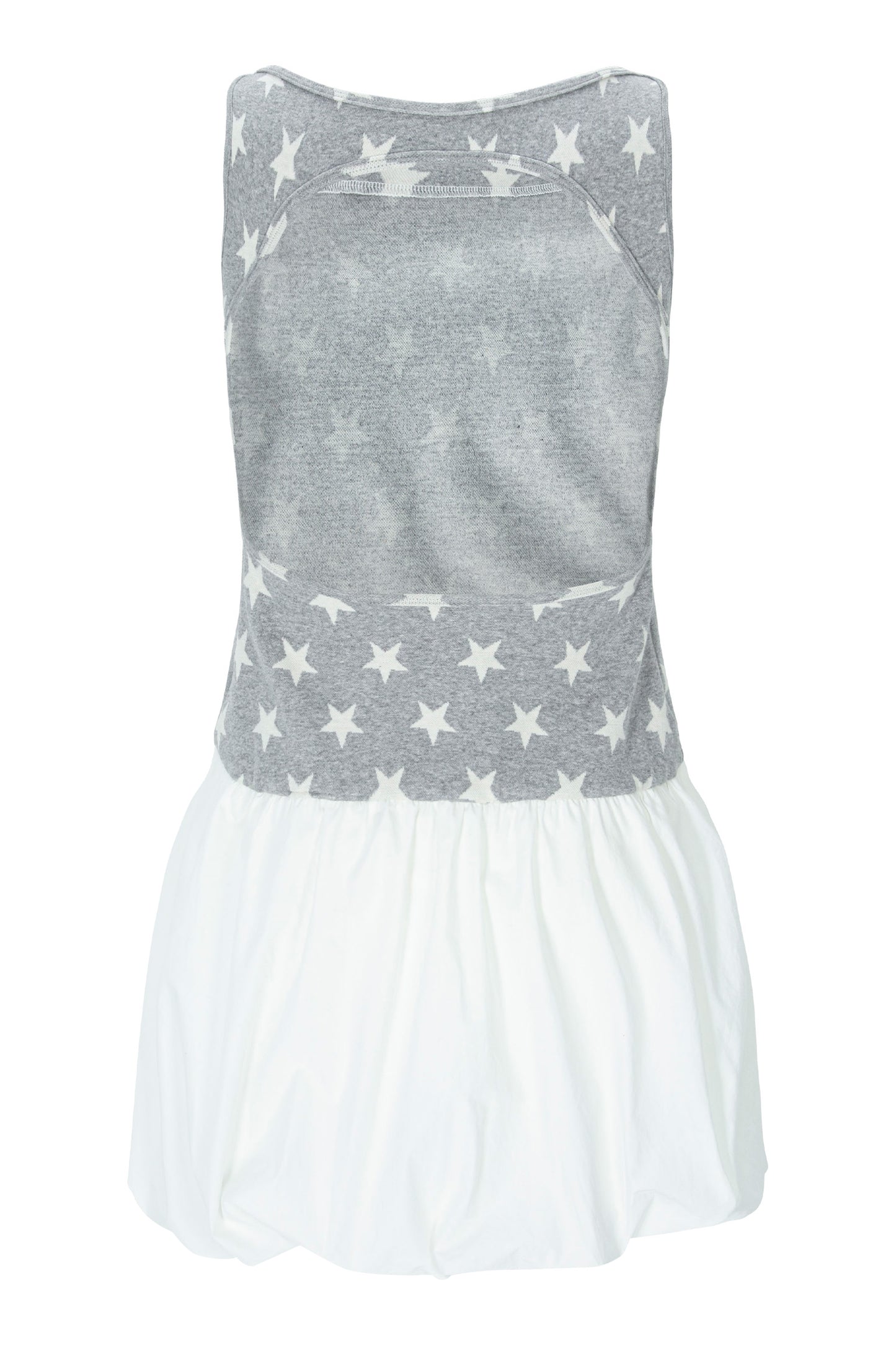 Bubble Hem Mini Dress (Grey)