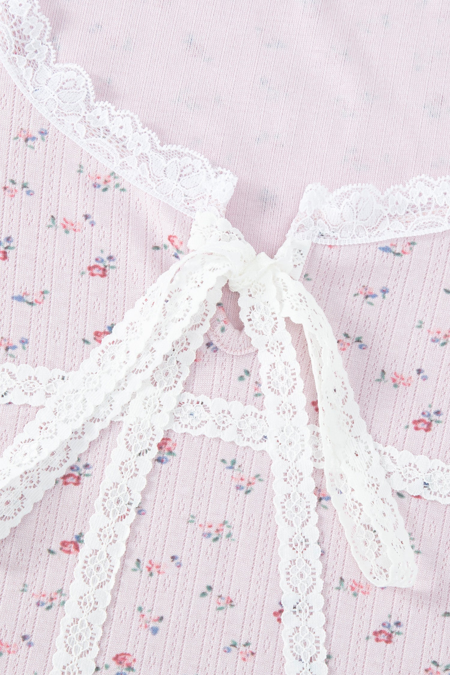 EYELET FLORAL LACE TOP_PINK
