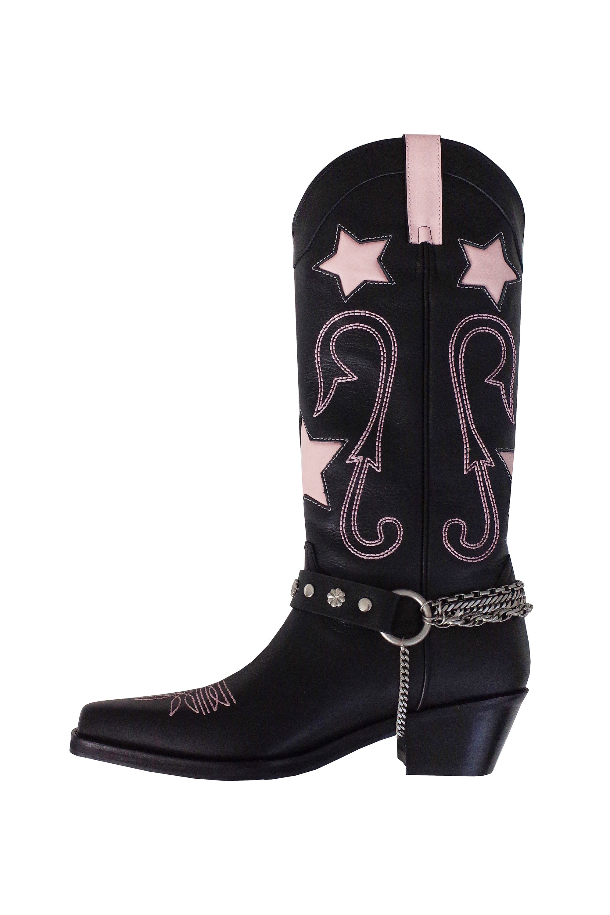 Star western boots black