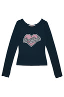 Lover Babe Sheer Slim T (Navy)