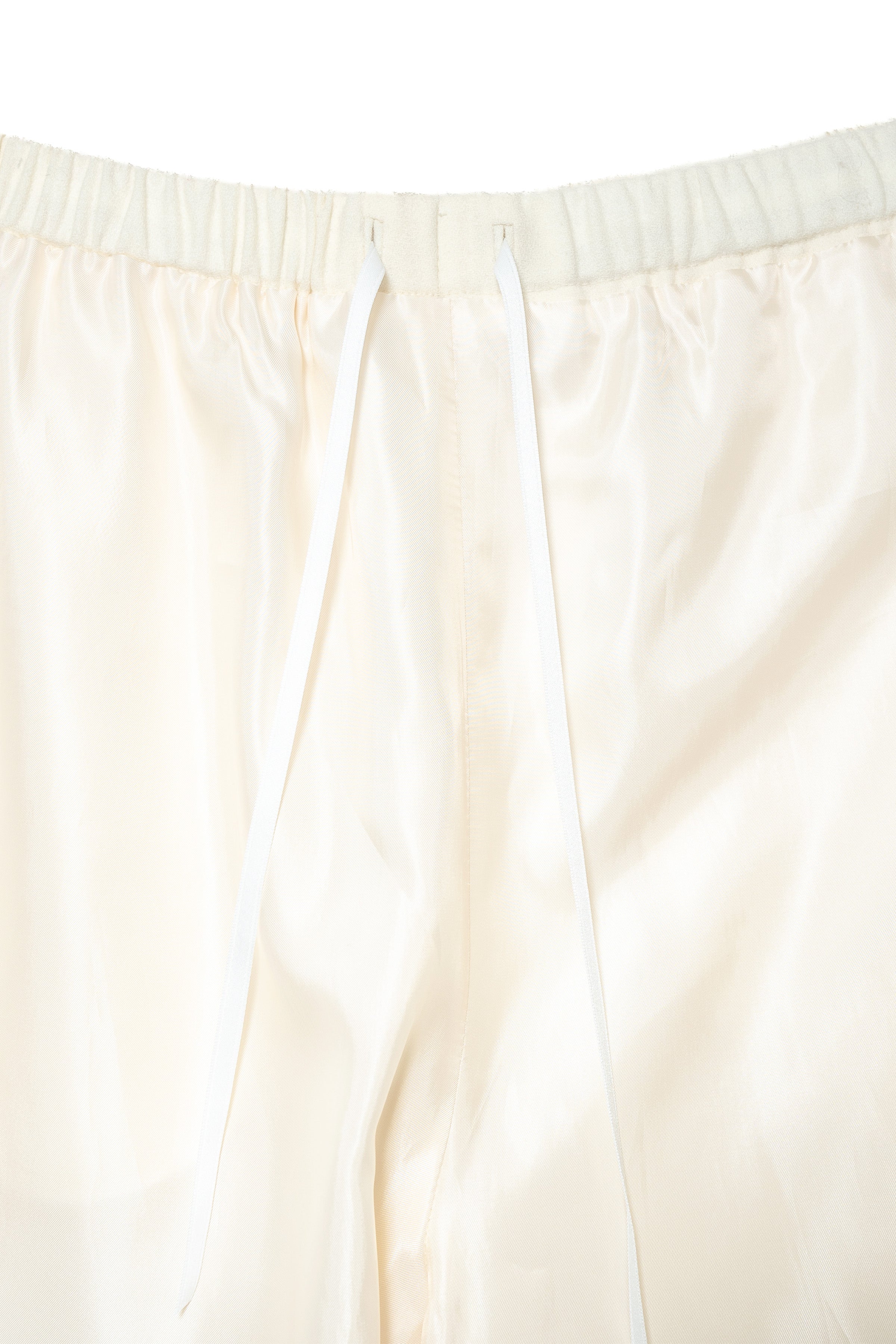 WOOL BLOOMER BERMUDA PANTS_WHITE
