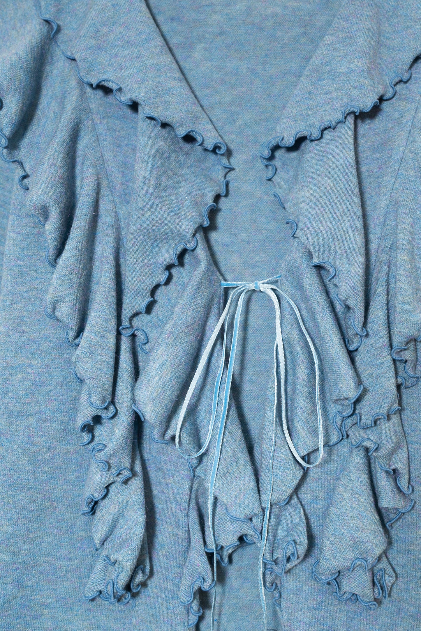 Hippie Ruffle Cardigan (Blue)