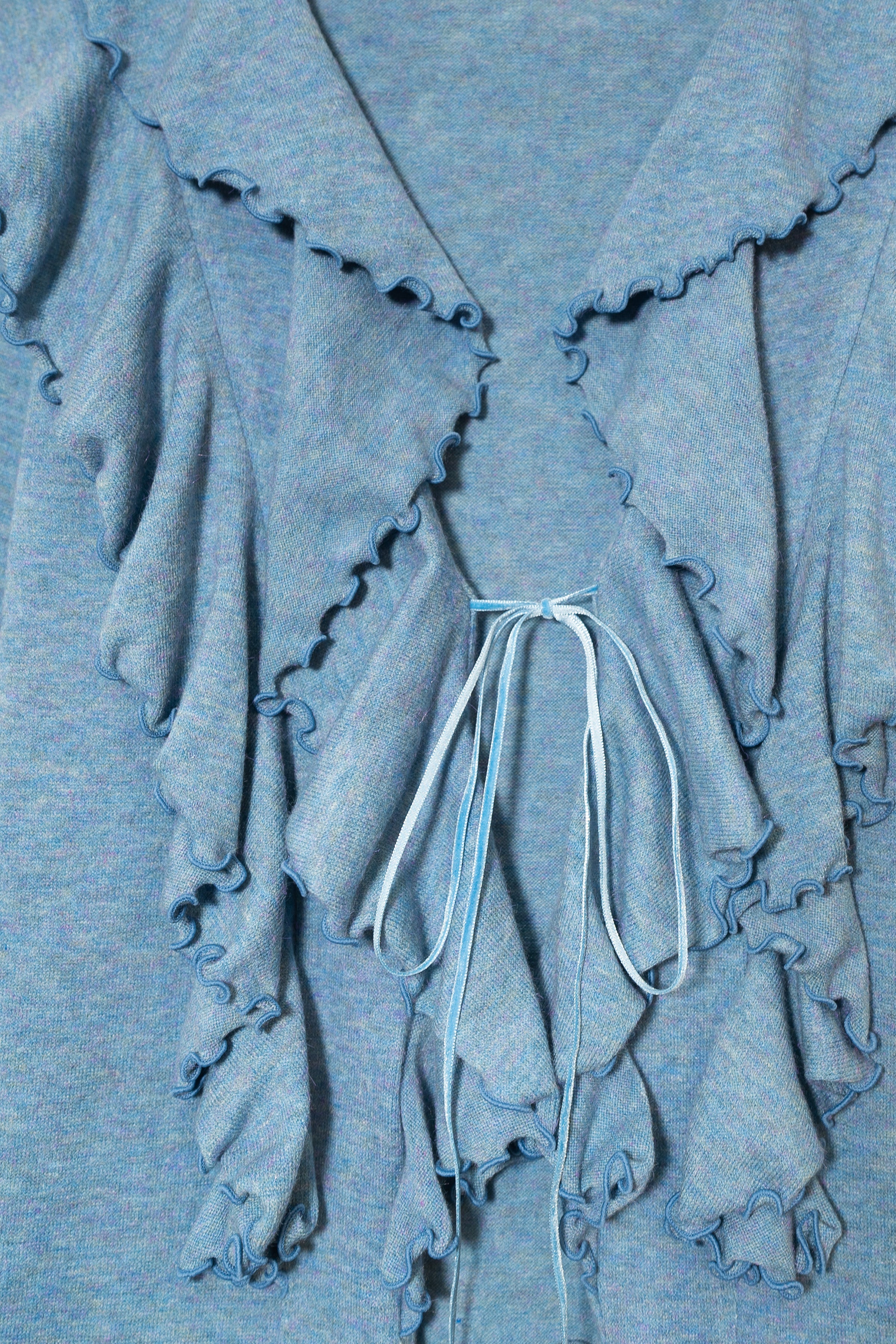 HIPPIE RUFFLE CARDIGAN_BLUE