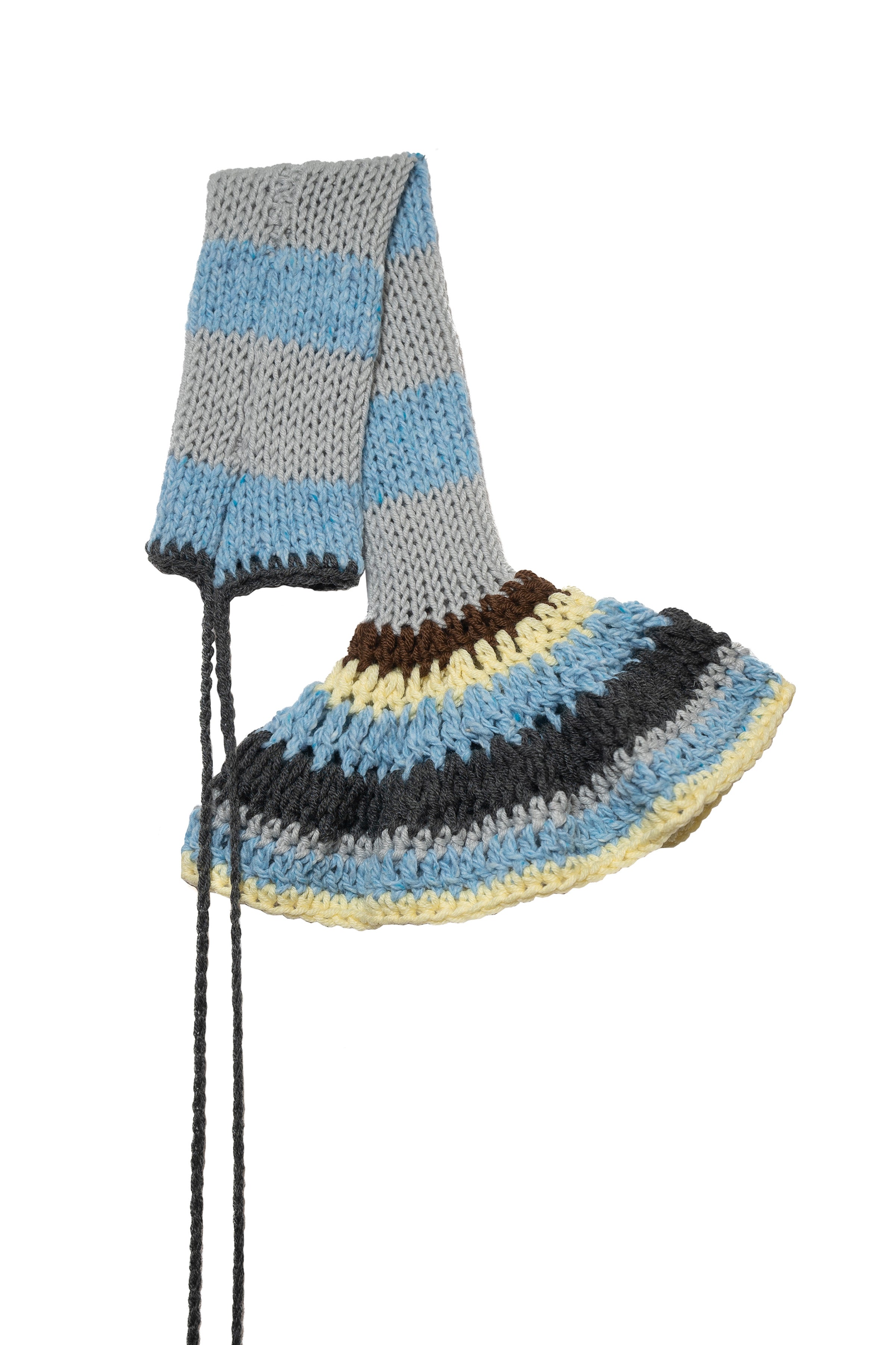 TWEED WOOL ARM WARMER_BLUE