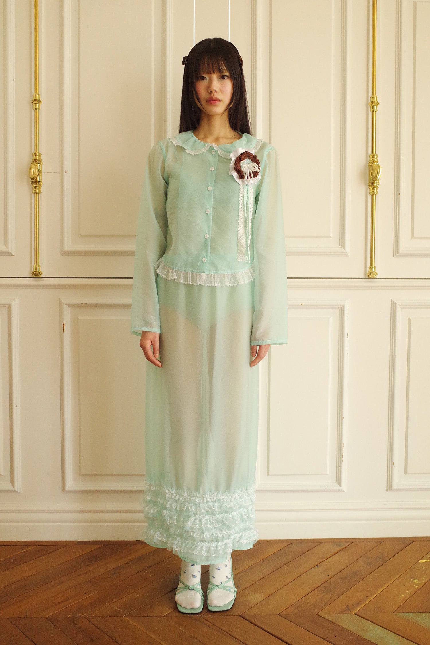 Peter Pan Collar Blouse Mint