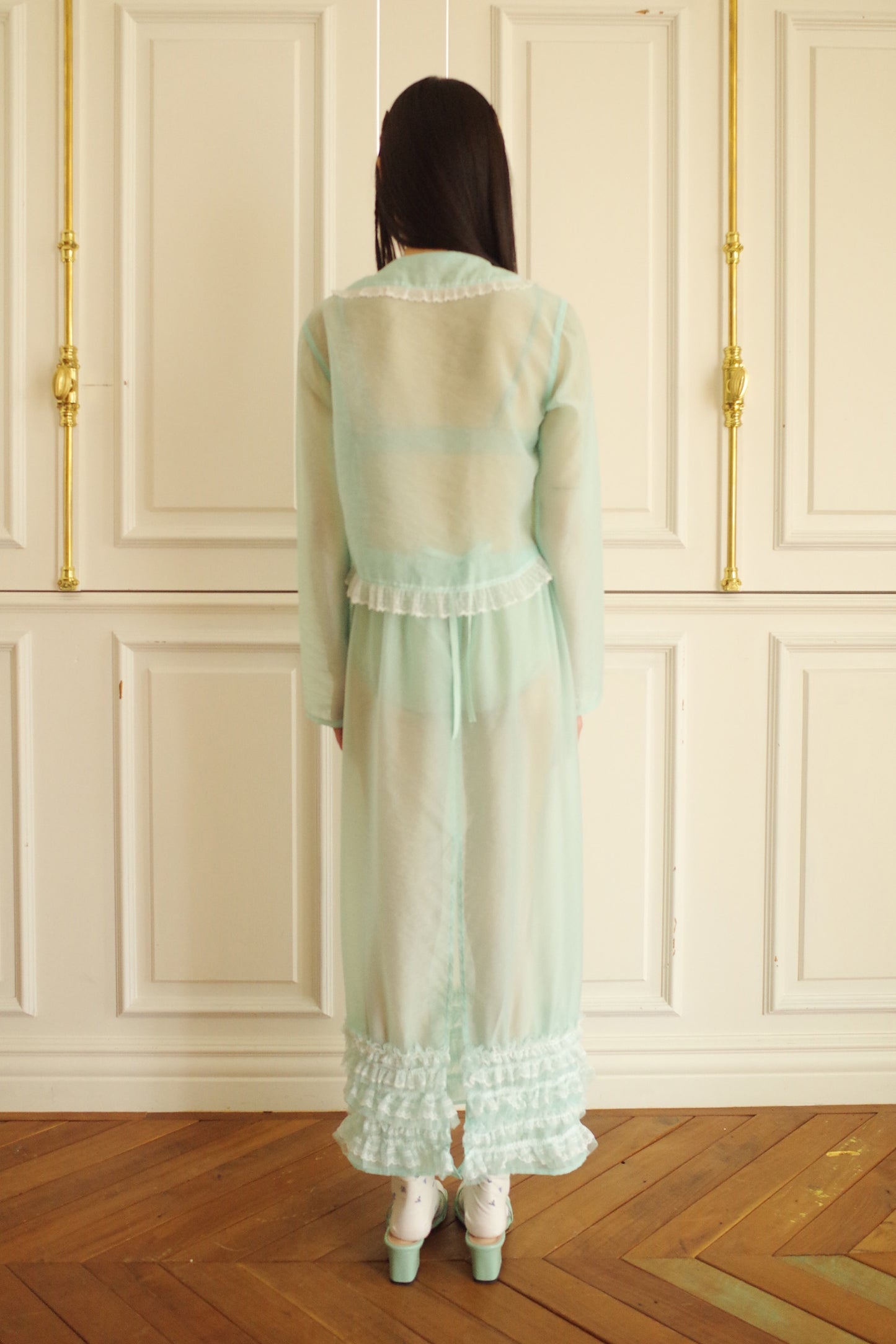 Peter Pan Collar Blouse (Mint)
