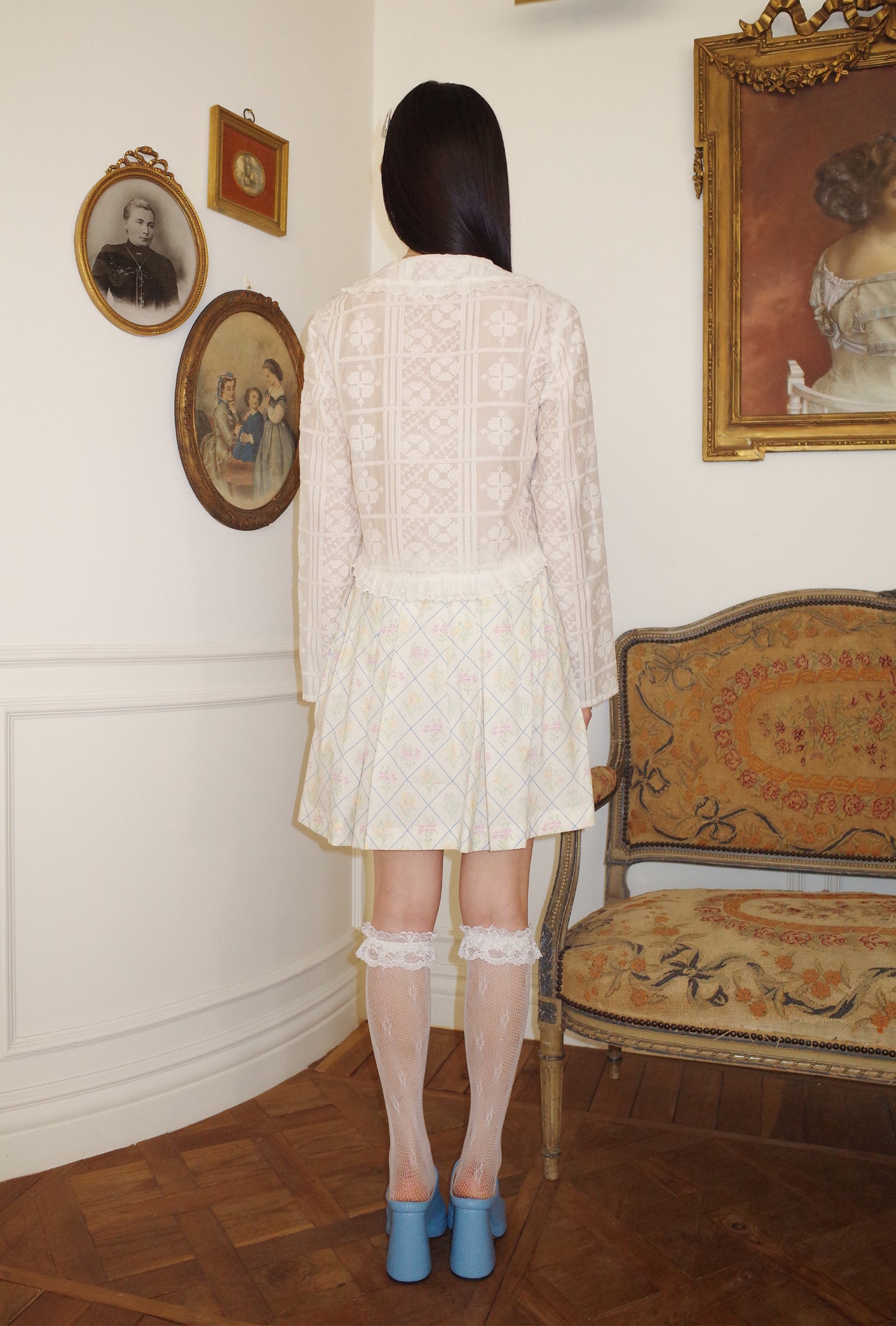Peter Pan Collar Blouse (Cream)