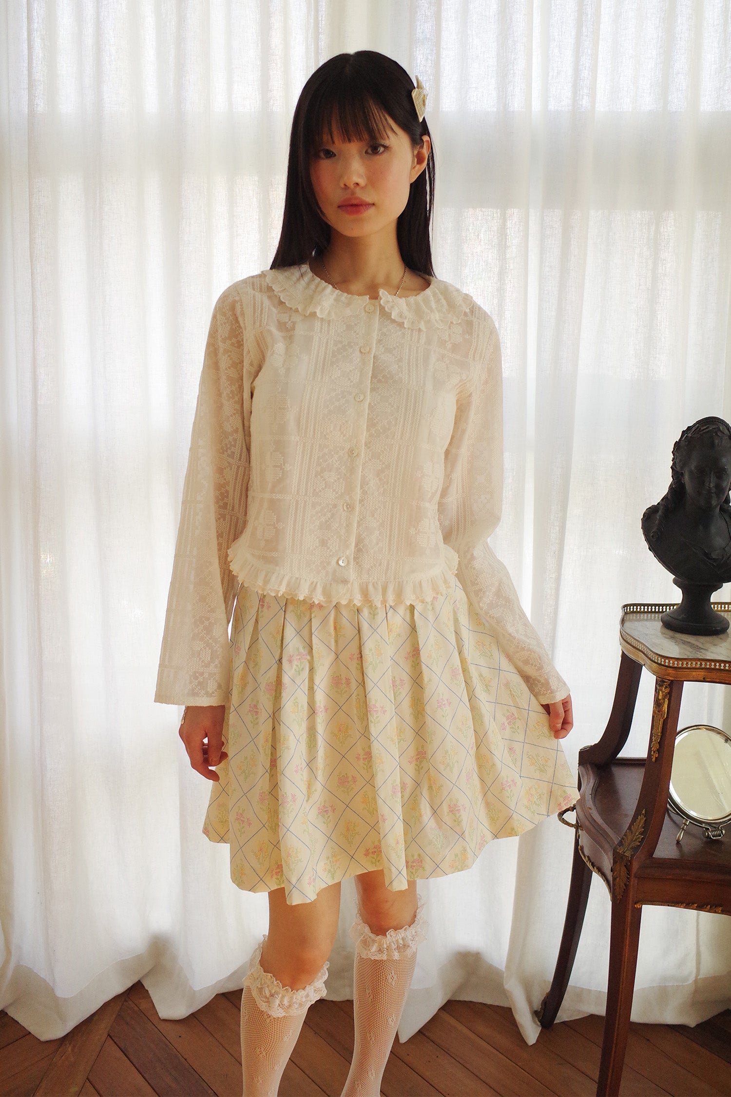 Peter Pan Collar Blouse Cream