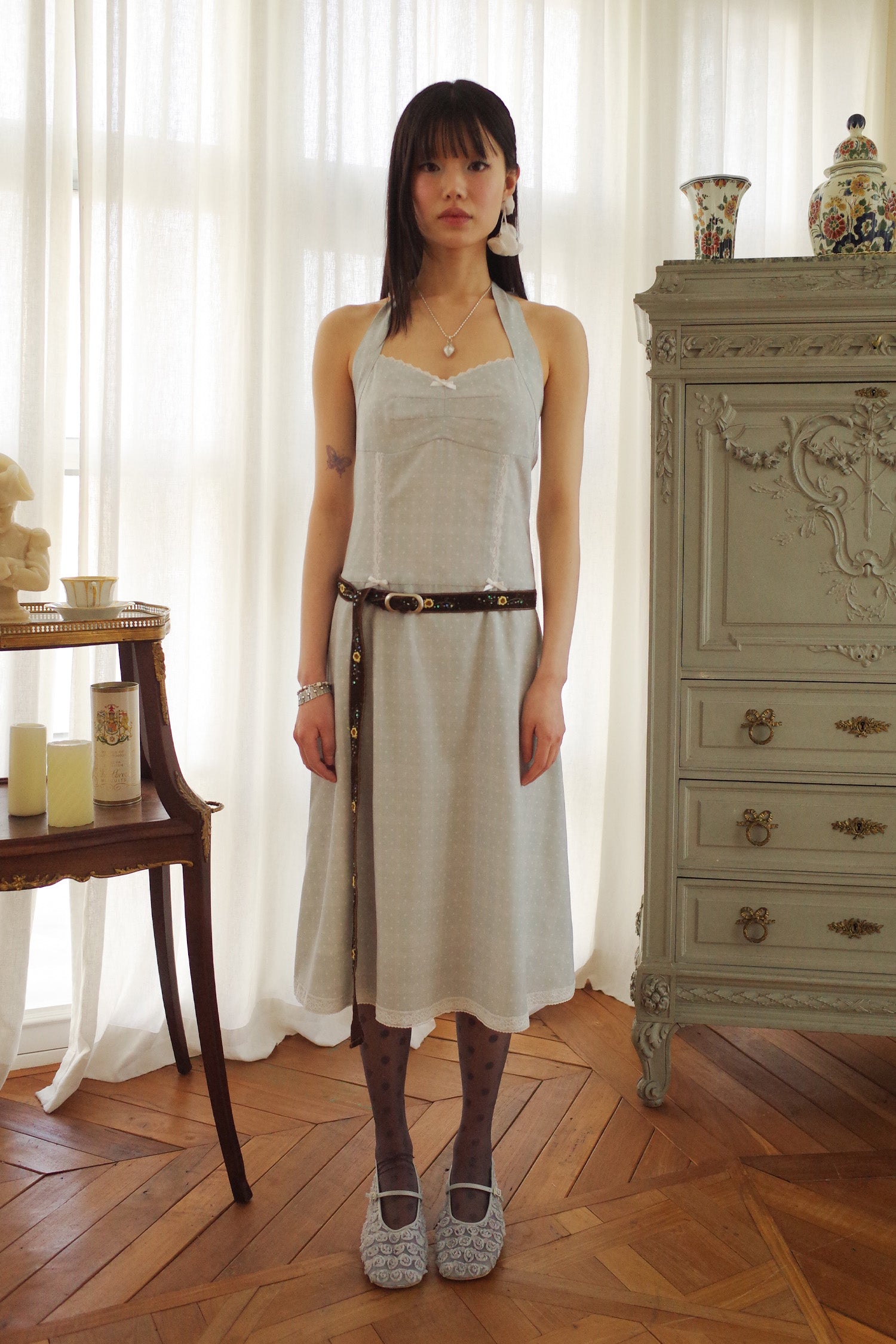 Dots Halter Dress Mint