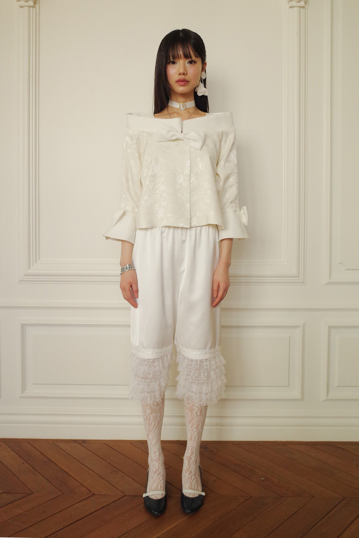 CLASSIC RIBBON SUMMER JACKET_WHITE