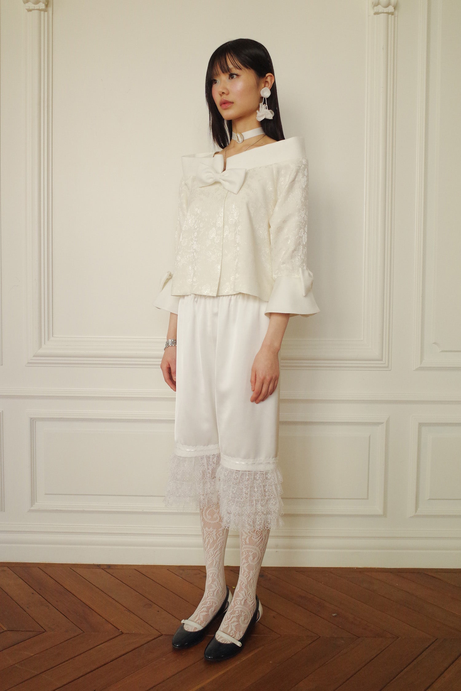 CLASSIC RIBBON SUMMER JACKET_WHITE