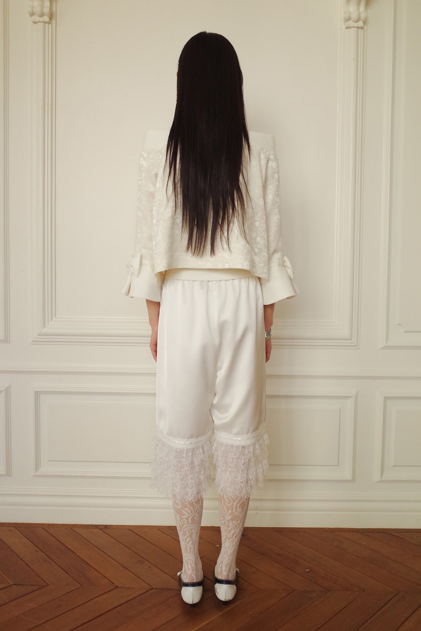 Classic Ribbon Summer Jacket (White)