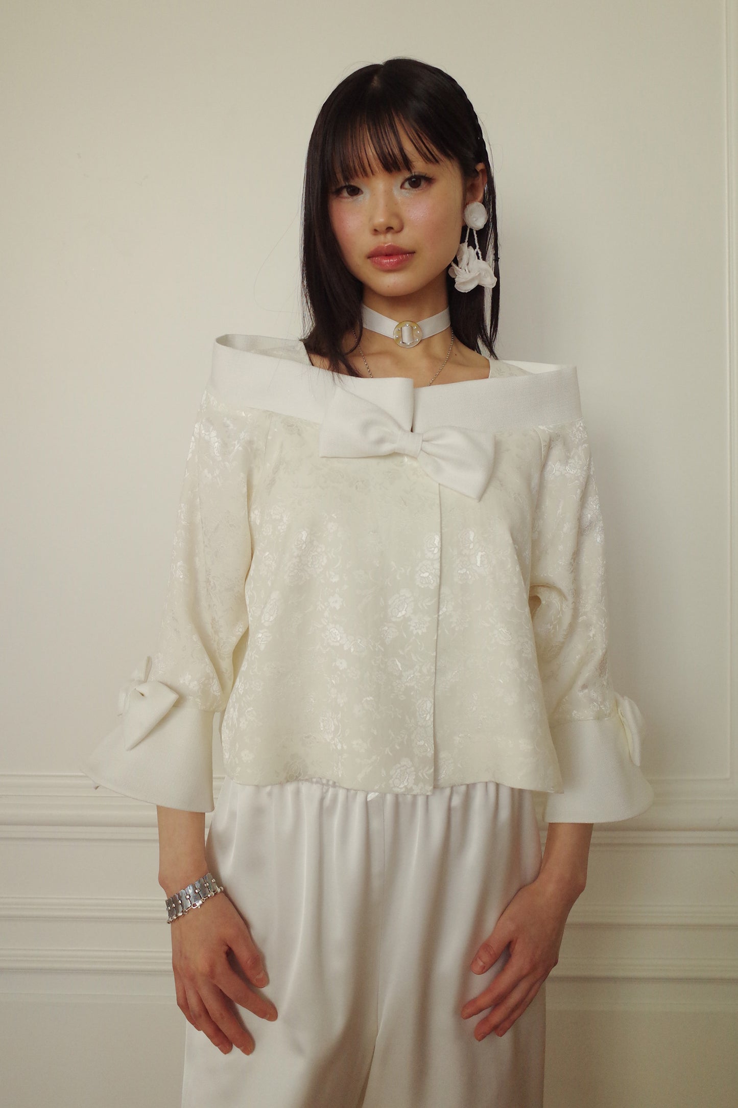 Classic Ribbon Summer Jacket (White)