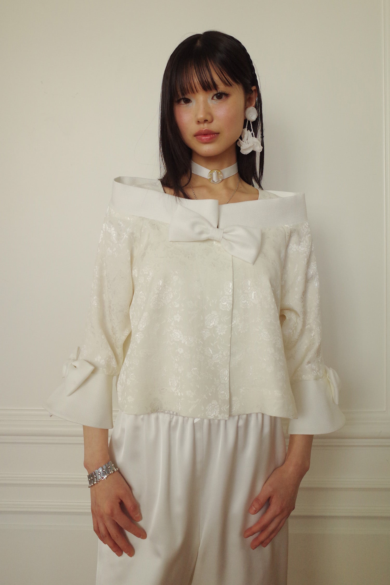 CLASSIC RIBBON SUMMER JACKET_WHITE