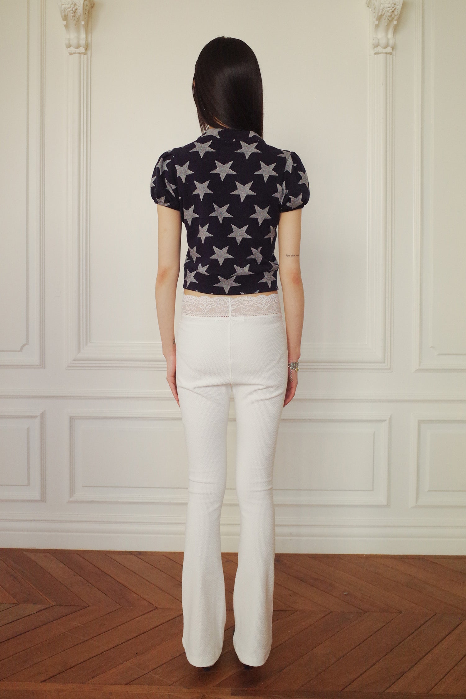 STAR ZIP UP TOP_NAVY