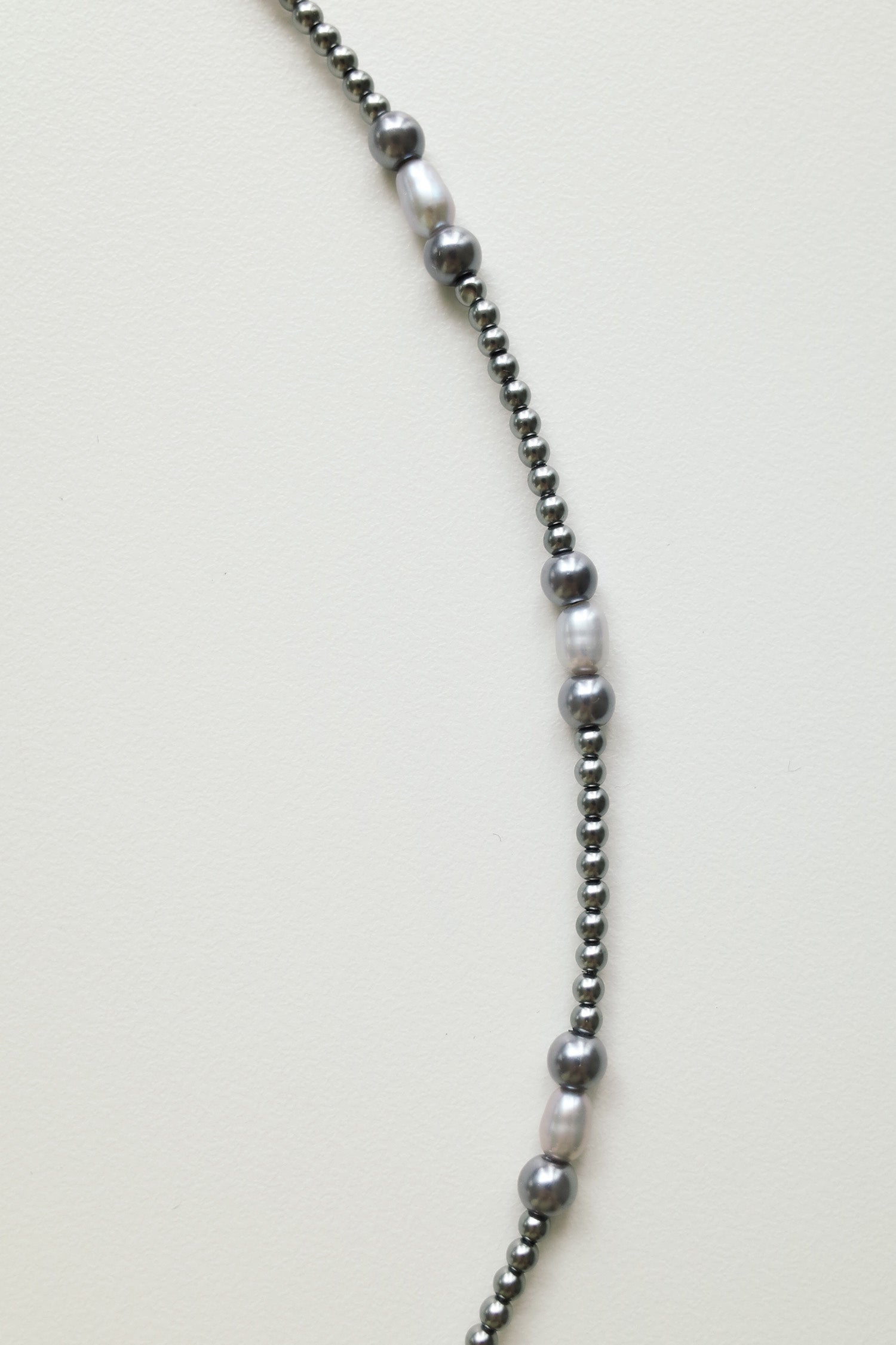 Flower jagae & pearl necklace