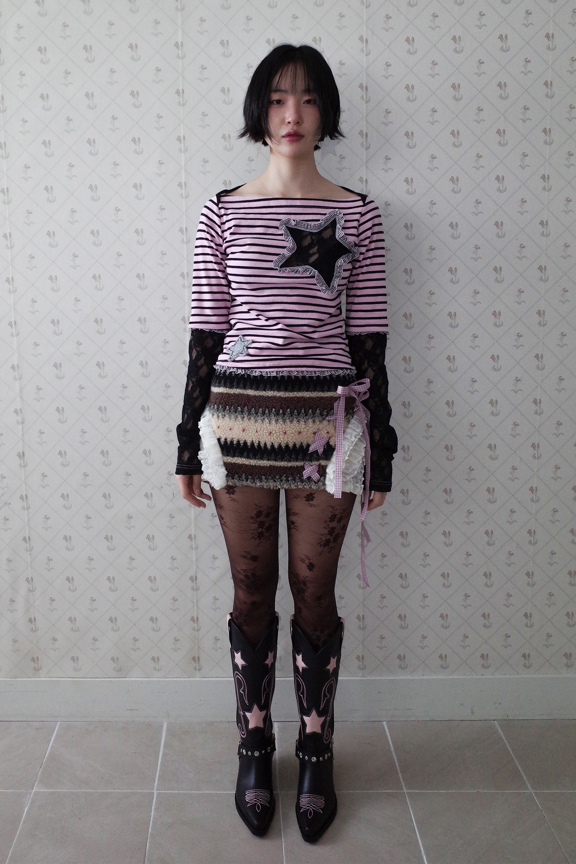 Star western boots black