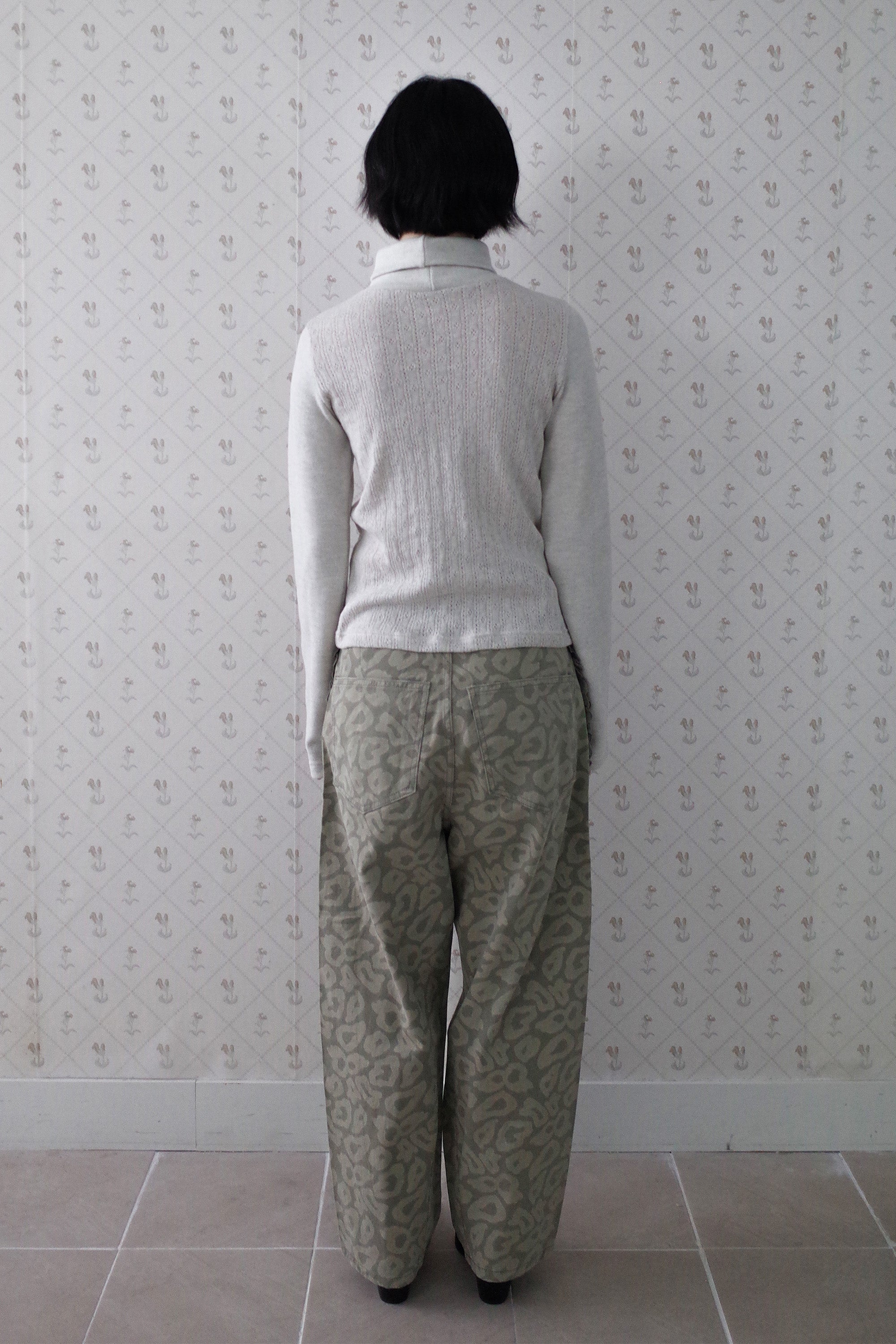 Soft wool turtle neck top (&buttons) oeatmeal