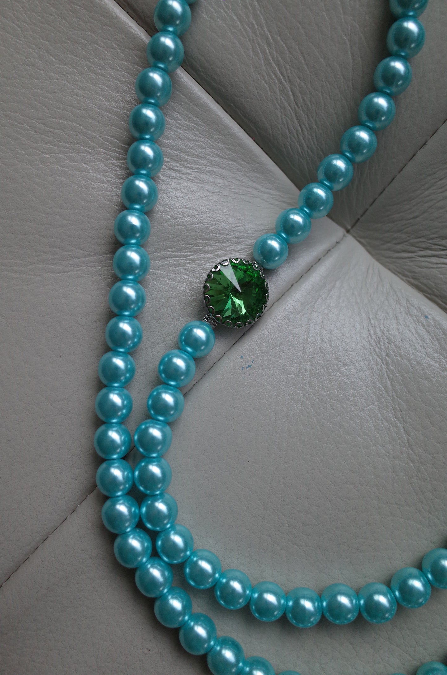 Bonbon jewel necklace (Blue)