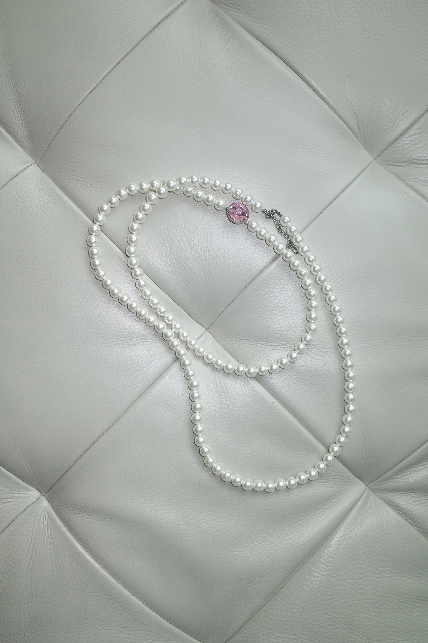 Bonbon jewel necklace (White)