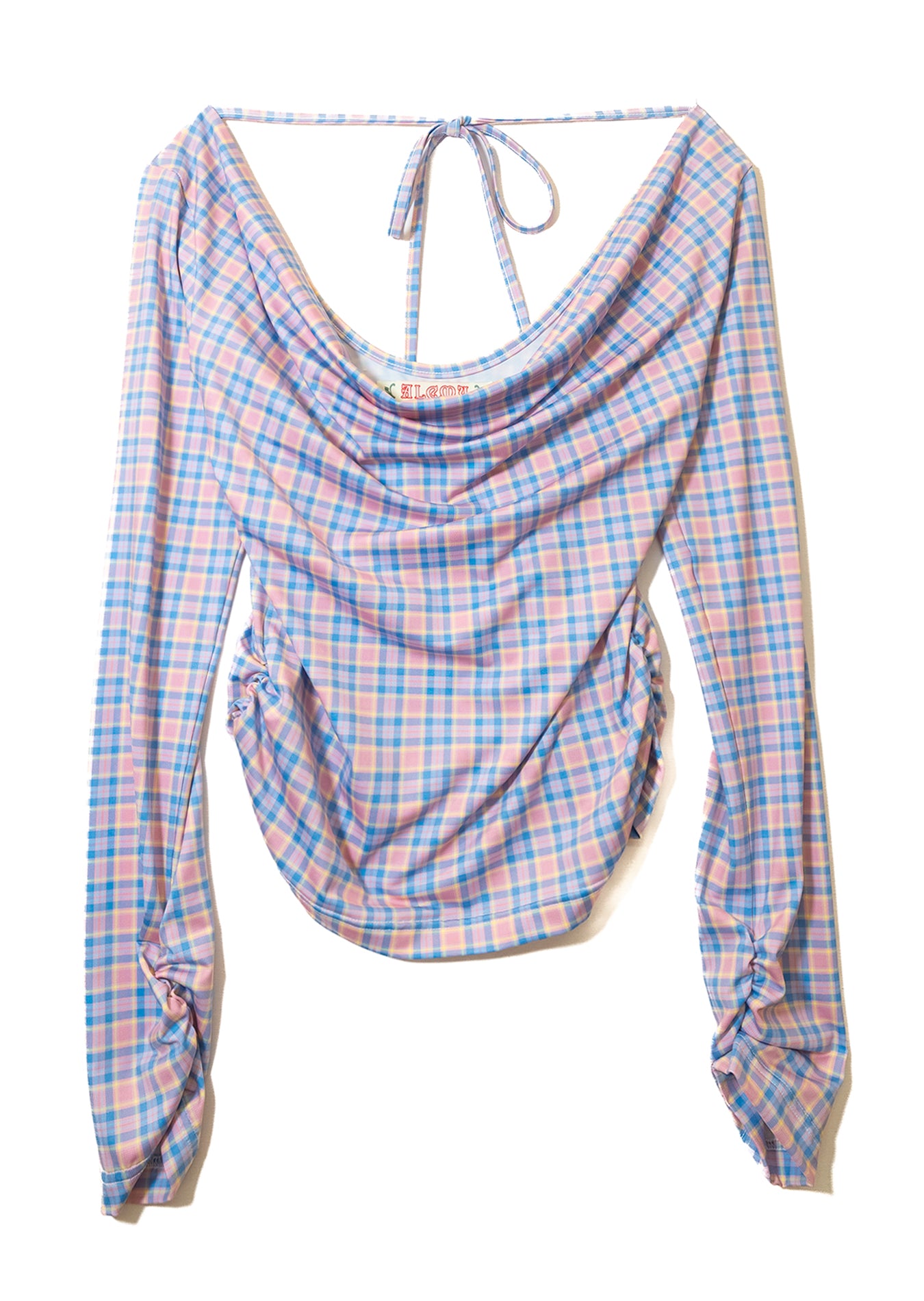 PATTERN COWL NECK T_PINK