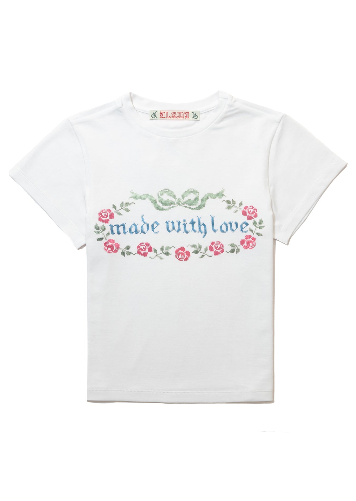 CROSS STITCH MADE WITL LOVE T_WHITE