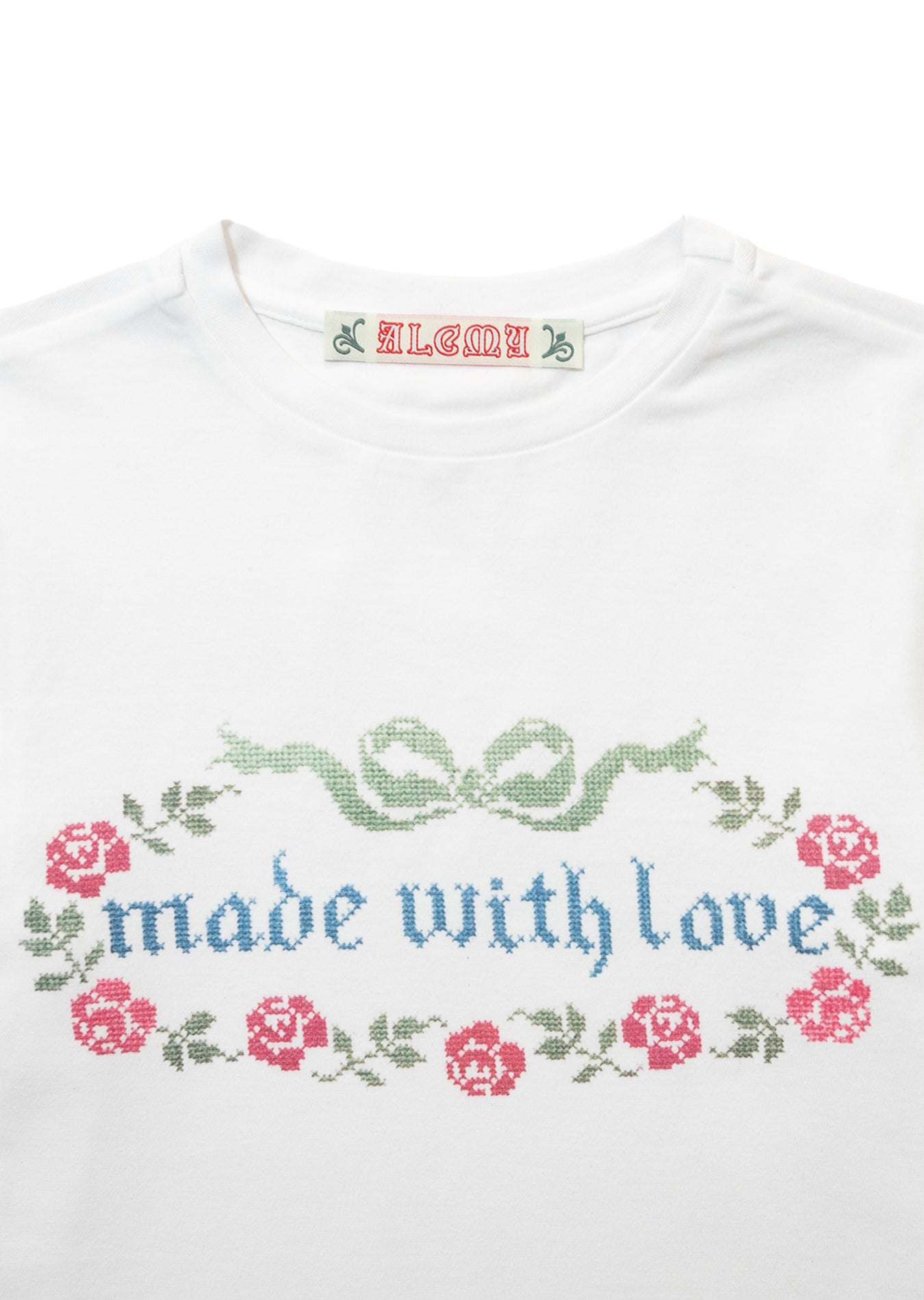 Cross Stitch Made With Love T (White)