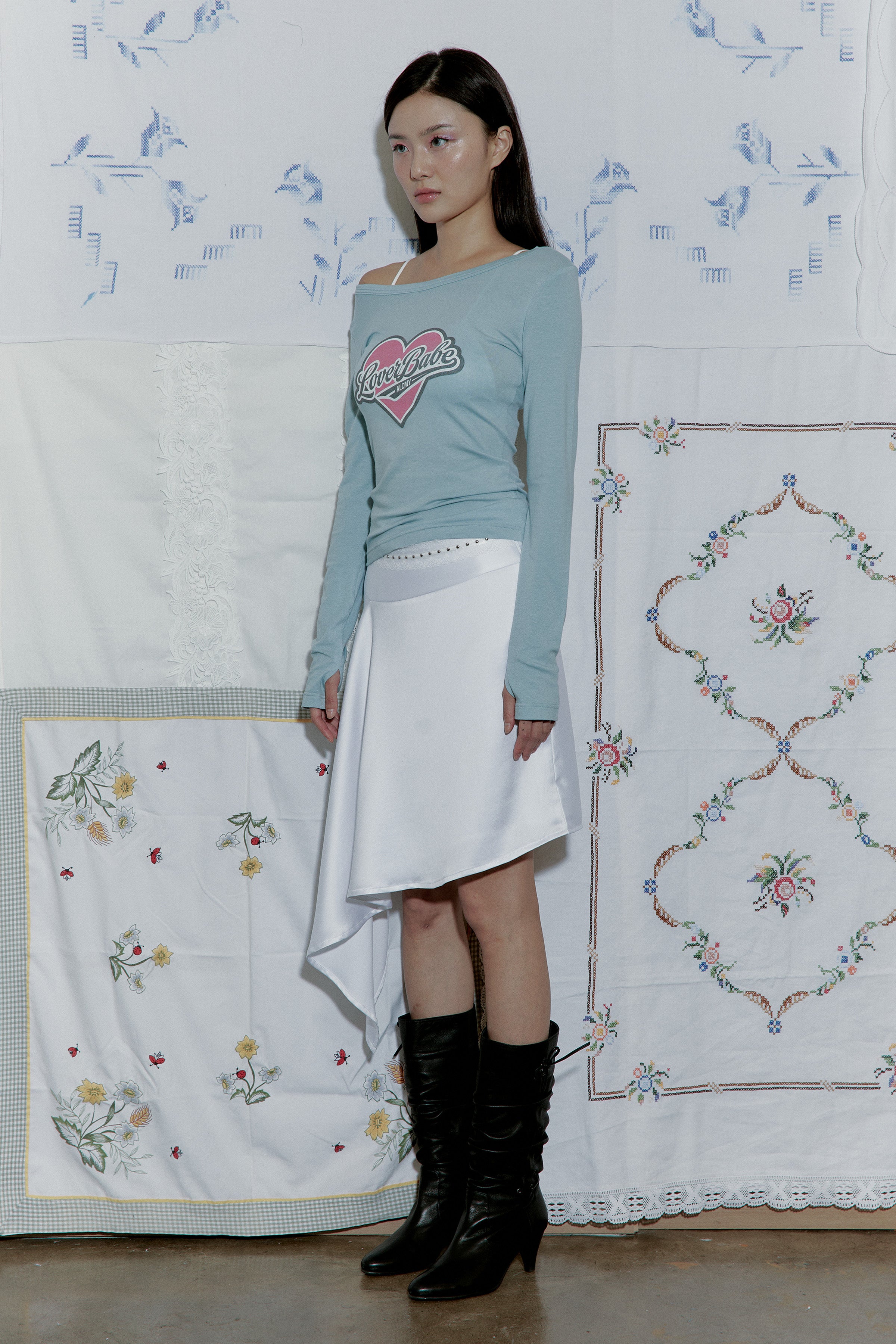 LOVER BABE SHEER SLIM T_LIGHT BLUE