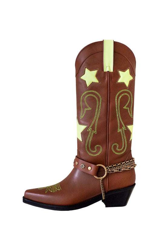 Star Western Boots (Brown)