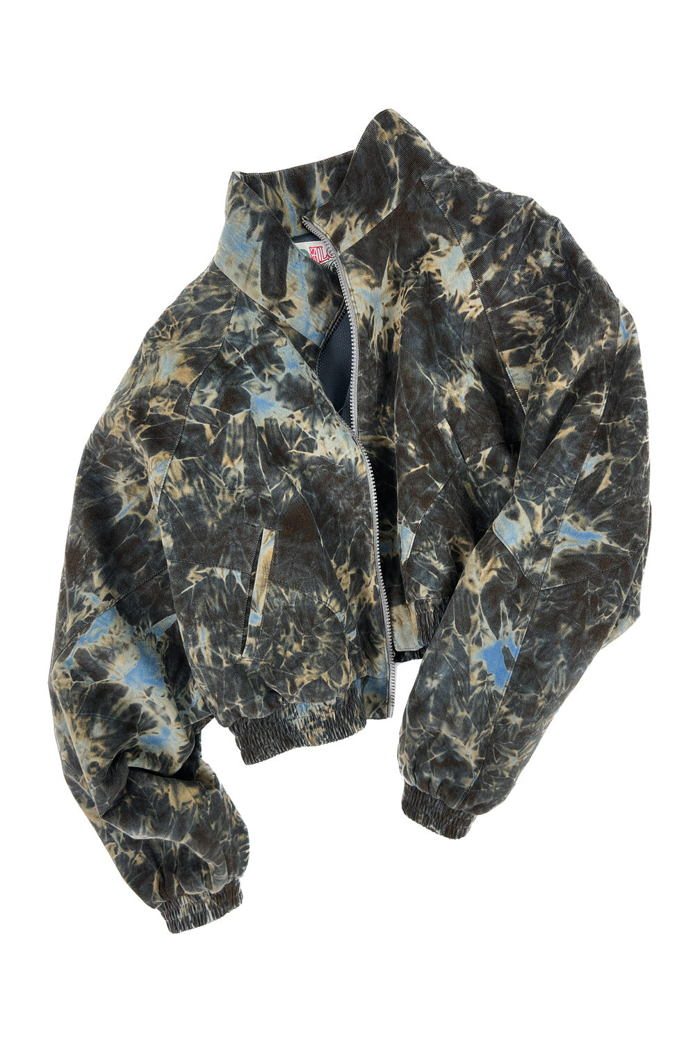 TIE-DYED DORDUROY CROP JUMPER_KHAKI