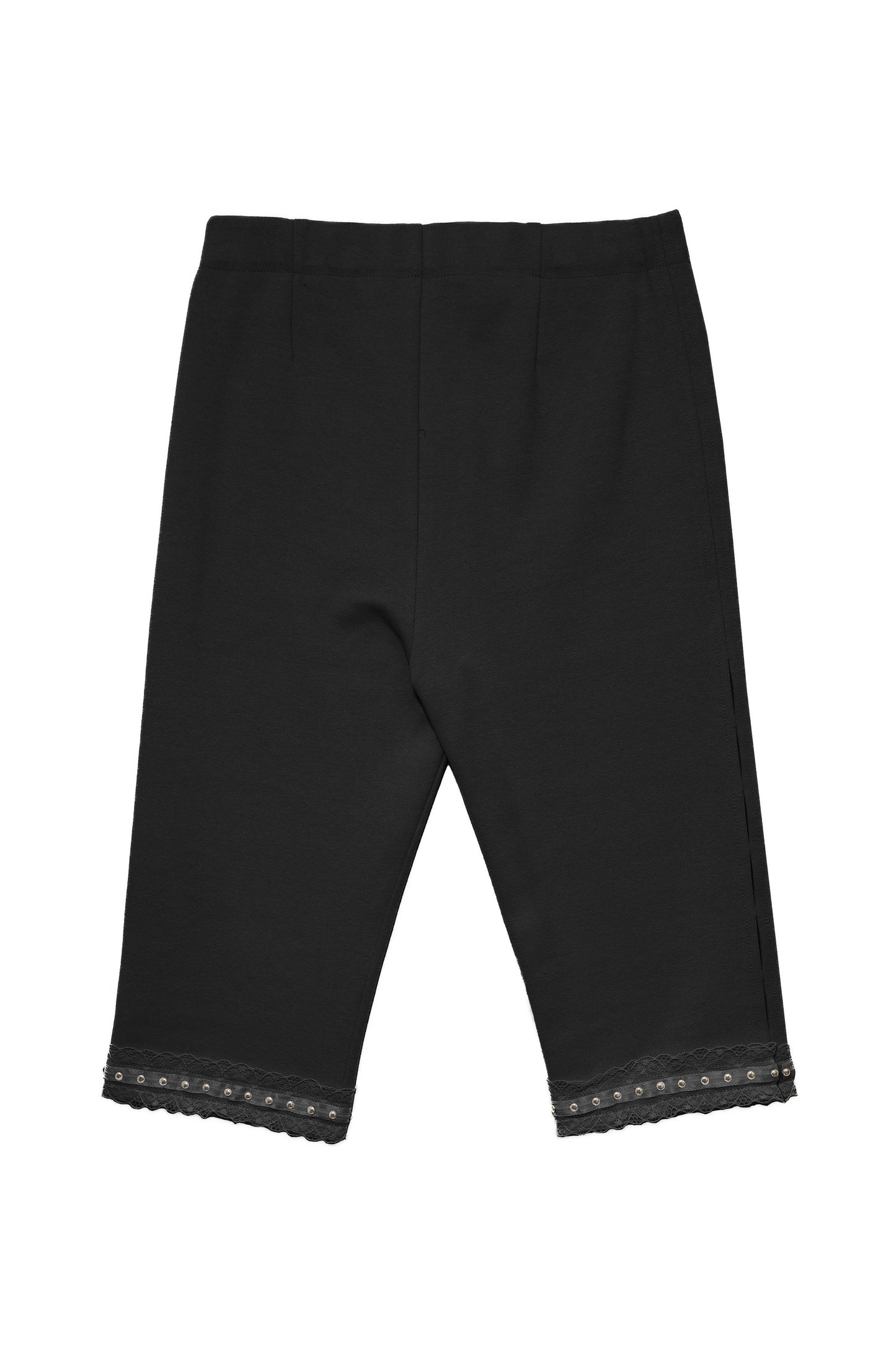 Side Hole Capri Pants (Black)