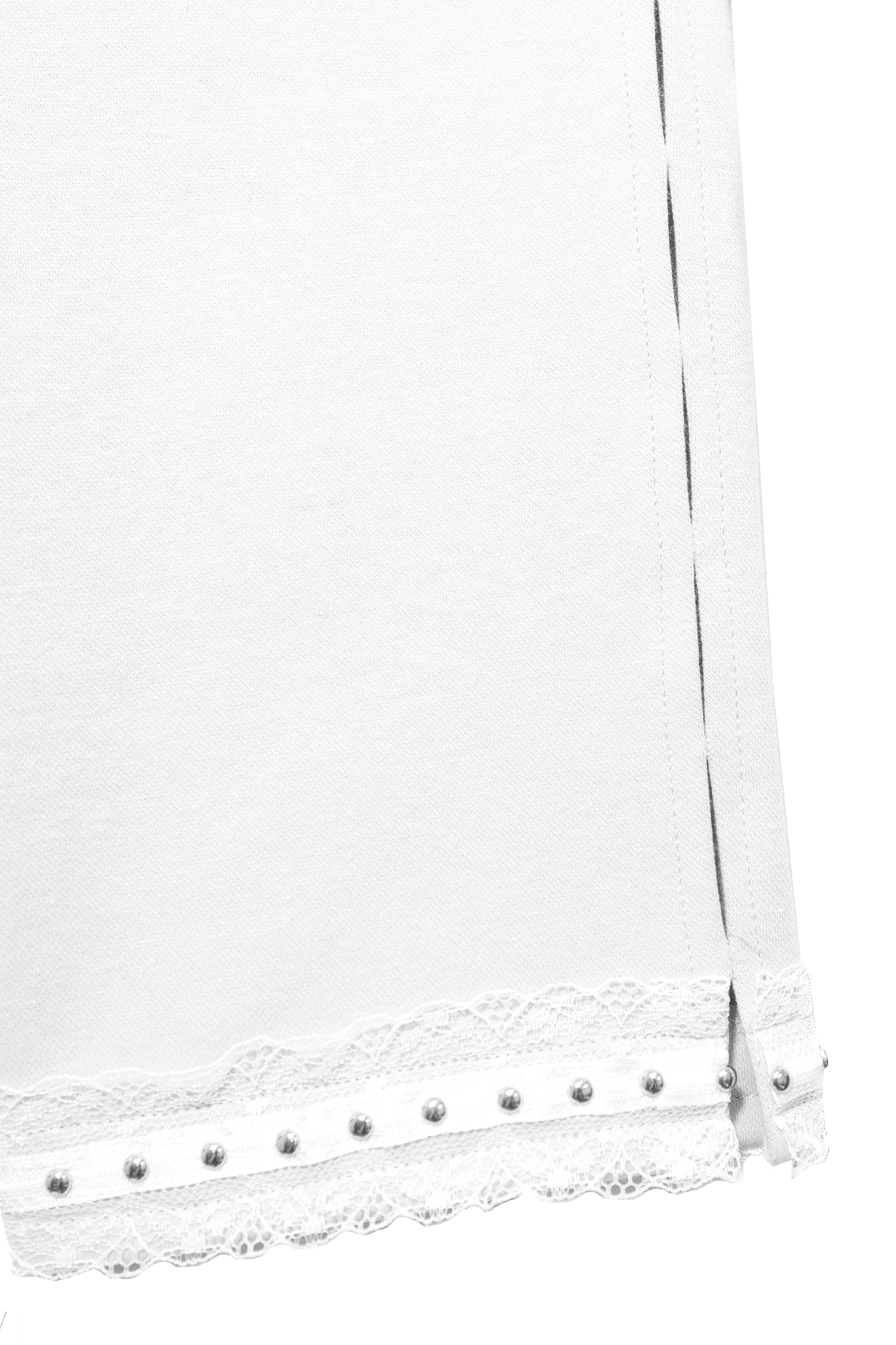 SIDE HOLE CAPRI PANTS_WHITE